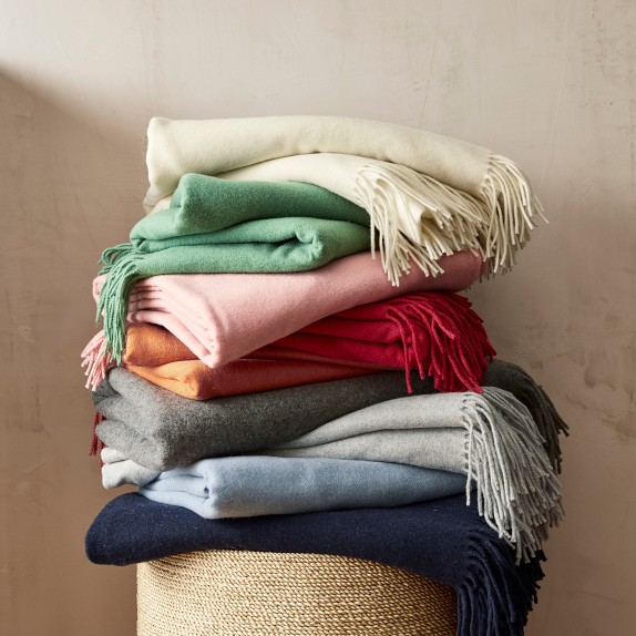 Solid Cashmere Throw Blanket | Williams Sonoma