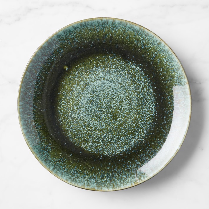 Cyprus Reactive Glaze Dinner Plates - Set of 4 - Color: Green