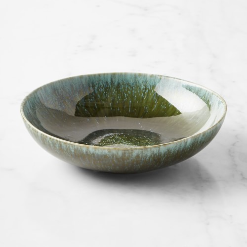 Cyprus Reactive Glaze Pasta Bowls, Set of 4, Green