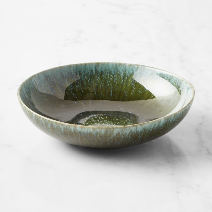 Cyprus Reactive Glaze Pasta Bowls - Set of 4 - Color: Green