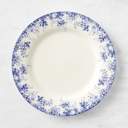 4) WILLIAMS SONOMA Brasserie Blue Banded White 11” Dinner Plates Set Of 4  Japan $89.97 - PicClick