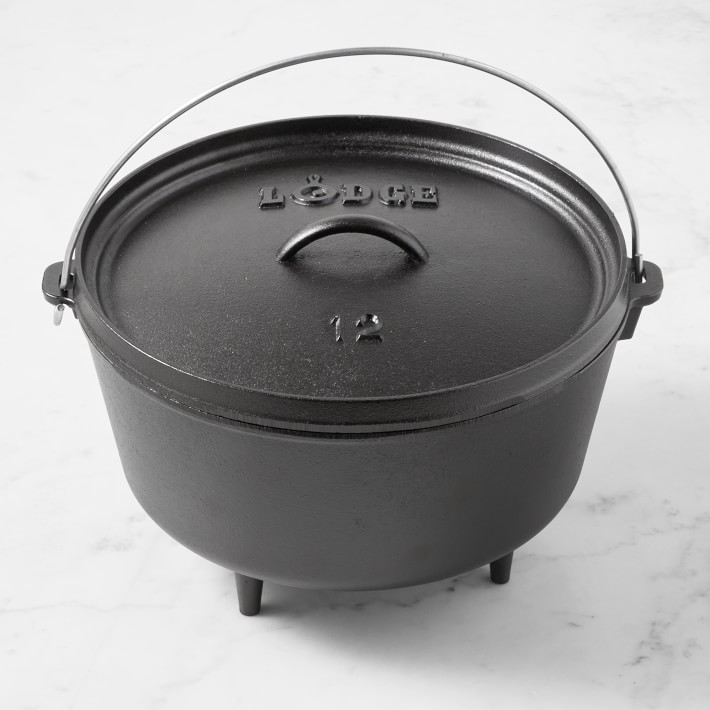 Lodge CastIron Camping Dutch Oven Williams Sonoma