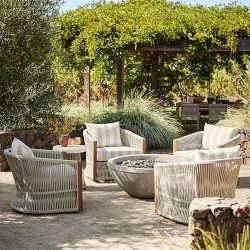 Modern Classic Outdoor Rope Ottomans