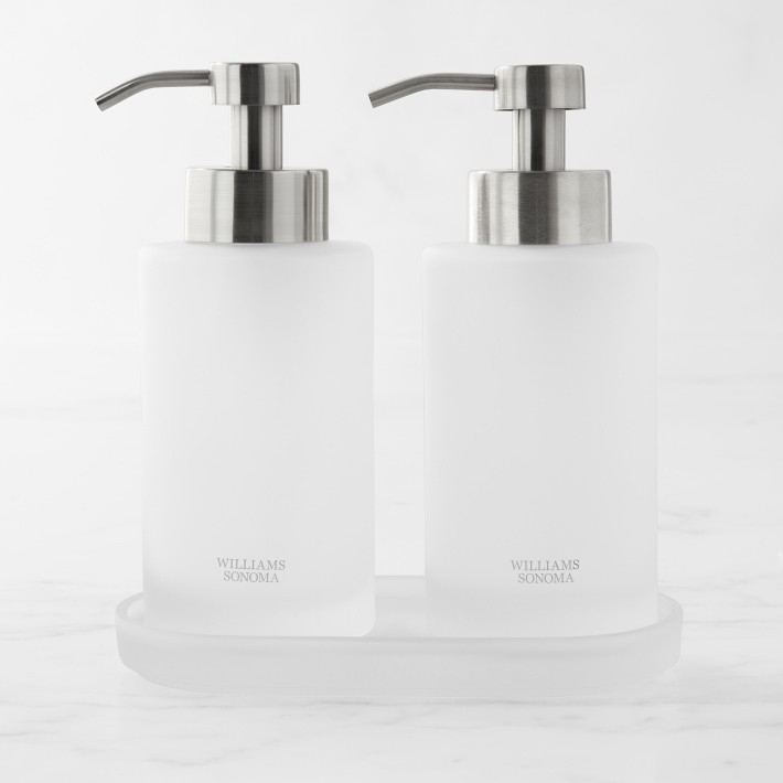 Foaming soap deals dispenser glass