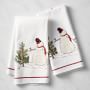 Snowman Embroidered Towels, Set of 2
