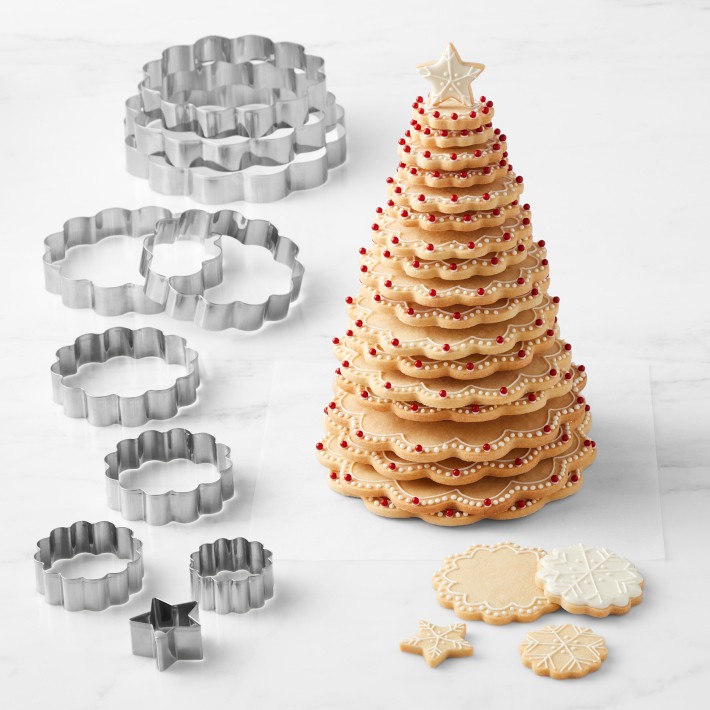 Williams Sonoma Holiday Wreath Kransekake Cookie Cutters, 10-Piece Set ...