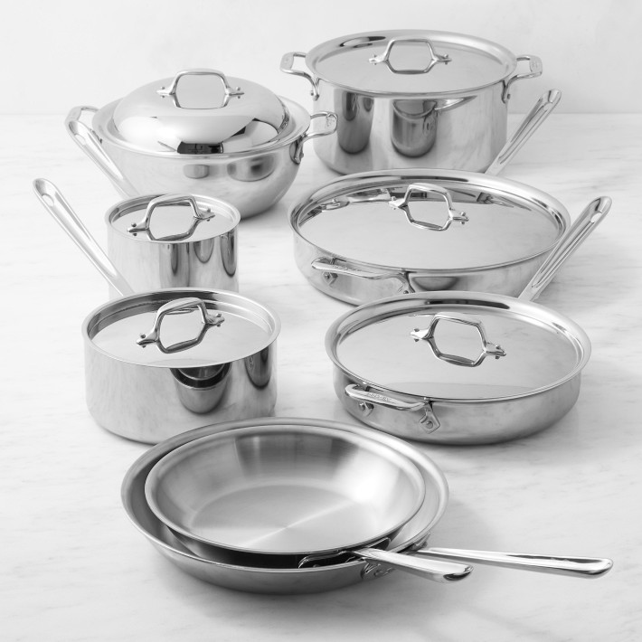 All-Clad D3® Tri-Ply Stainless-Steel Set, 14-Piece