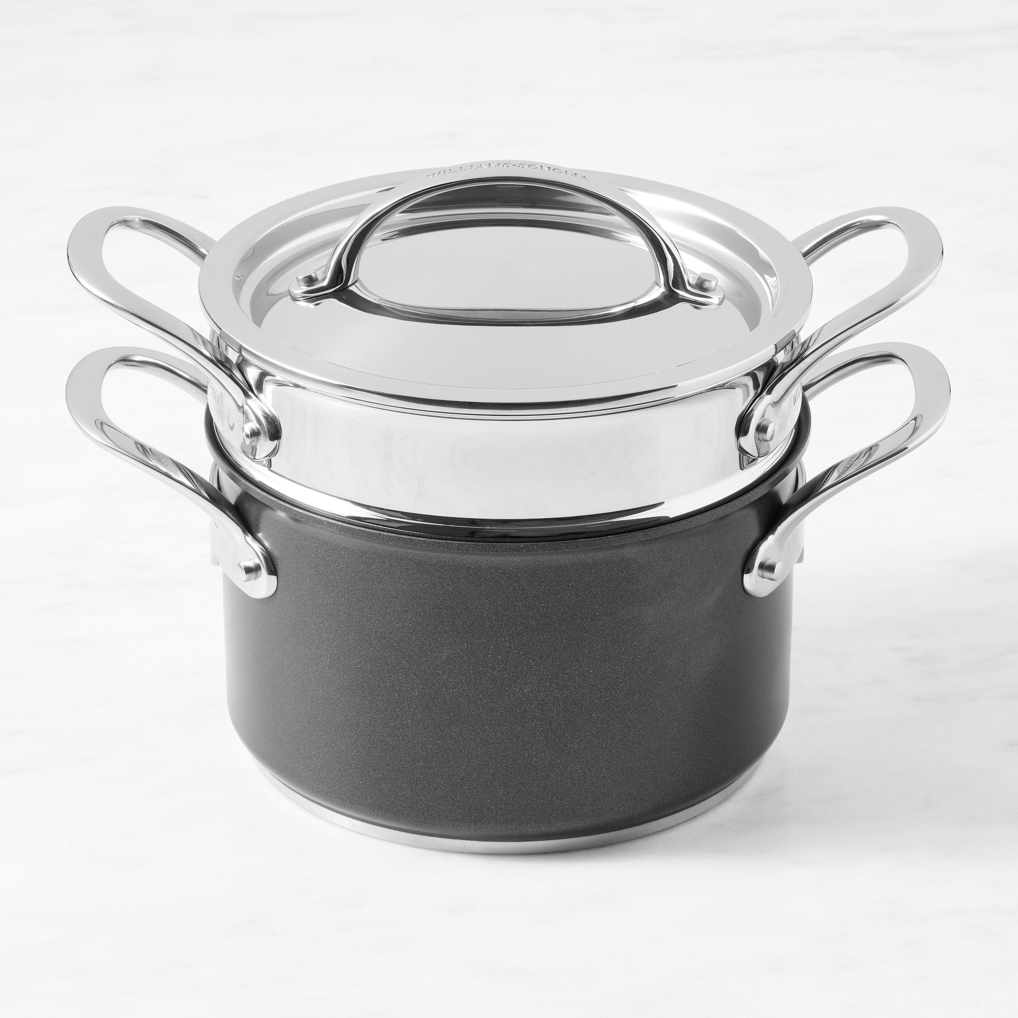 Williams Sonoma Thermo-Clad™ Nonstick Soup Pot Steamer Set, 4-Qt.