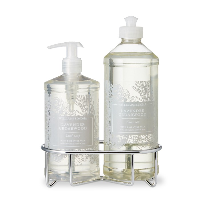 Williams Sonoma Lavender Cedarwood Hand Soap &amp; Dish Soap 3-Piece Kitchen Set