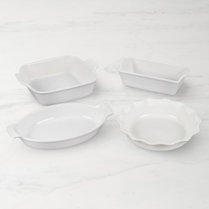 White Le Creuset Heritage Bakeware Essentials, Set of 4