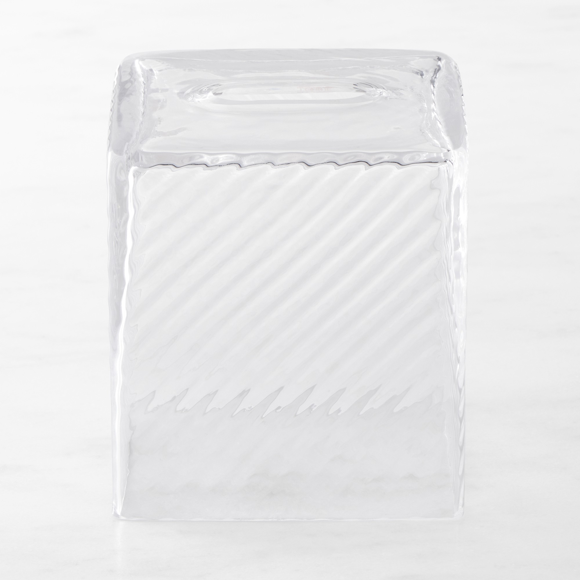 AERIN Spiral Glass Tissue Box Cover
