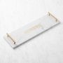 Marble &amp; Brass &quot;Cheese&quot; Rectangular Board