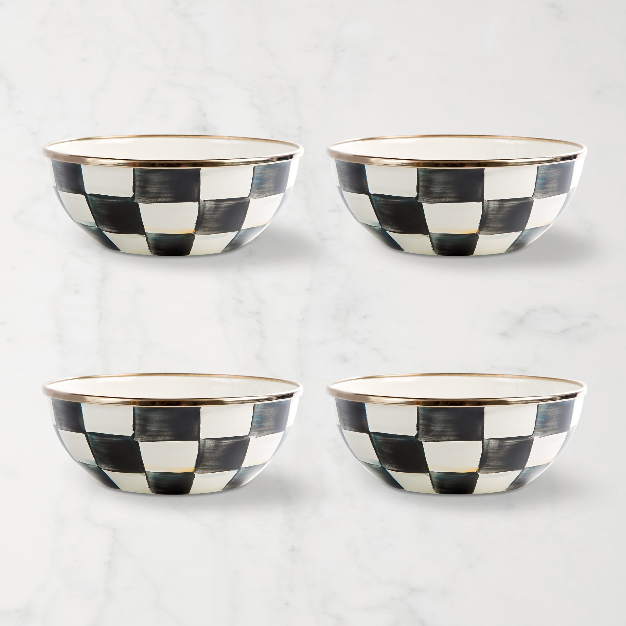 MacKenzie-Childs Courtly Check Everyday Bowls, Set of 4