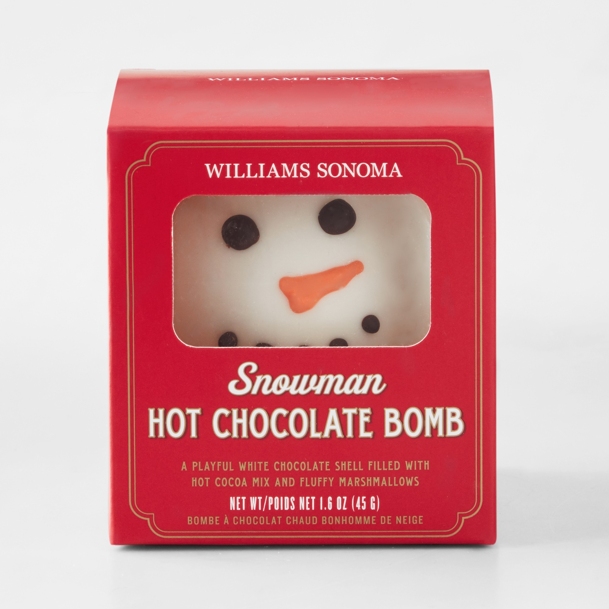 Williams Sonoma Snowman Face Hot Chocolate Bomb