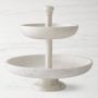 Williams Sonoma Marble Two Tier Fruit Bowl
