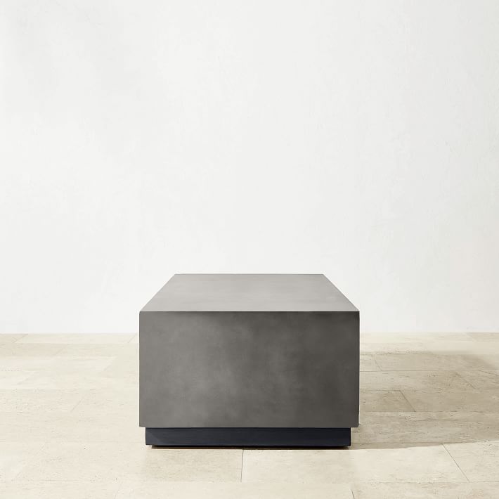 Concrete rectangle store coffee table