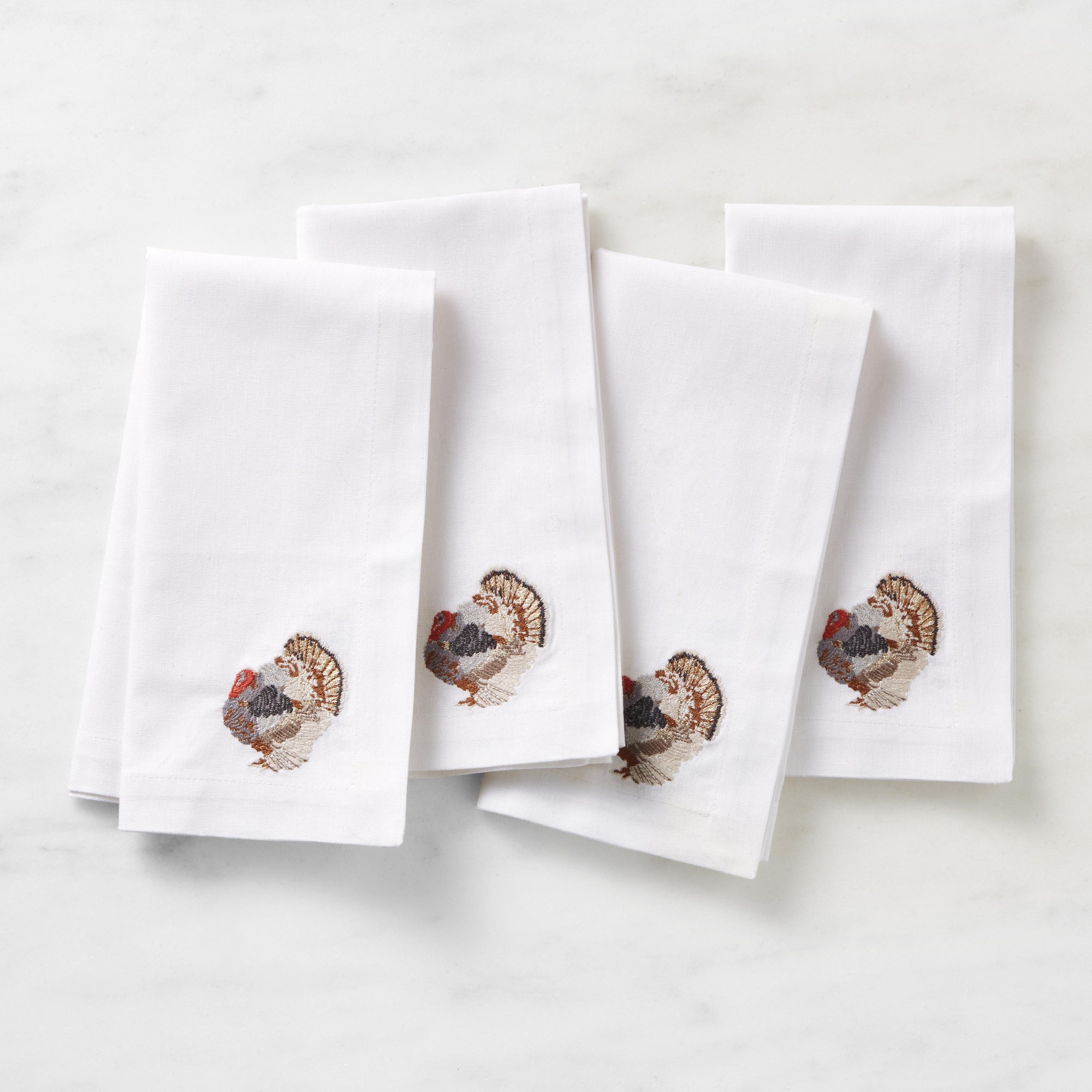 Plymouth Bird Embroidered Napkins, Set of 4