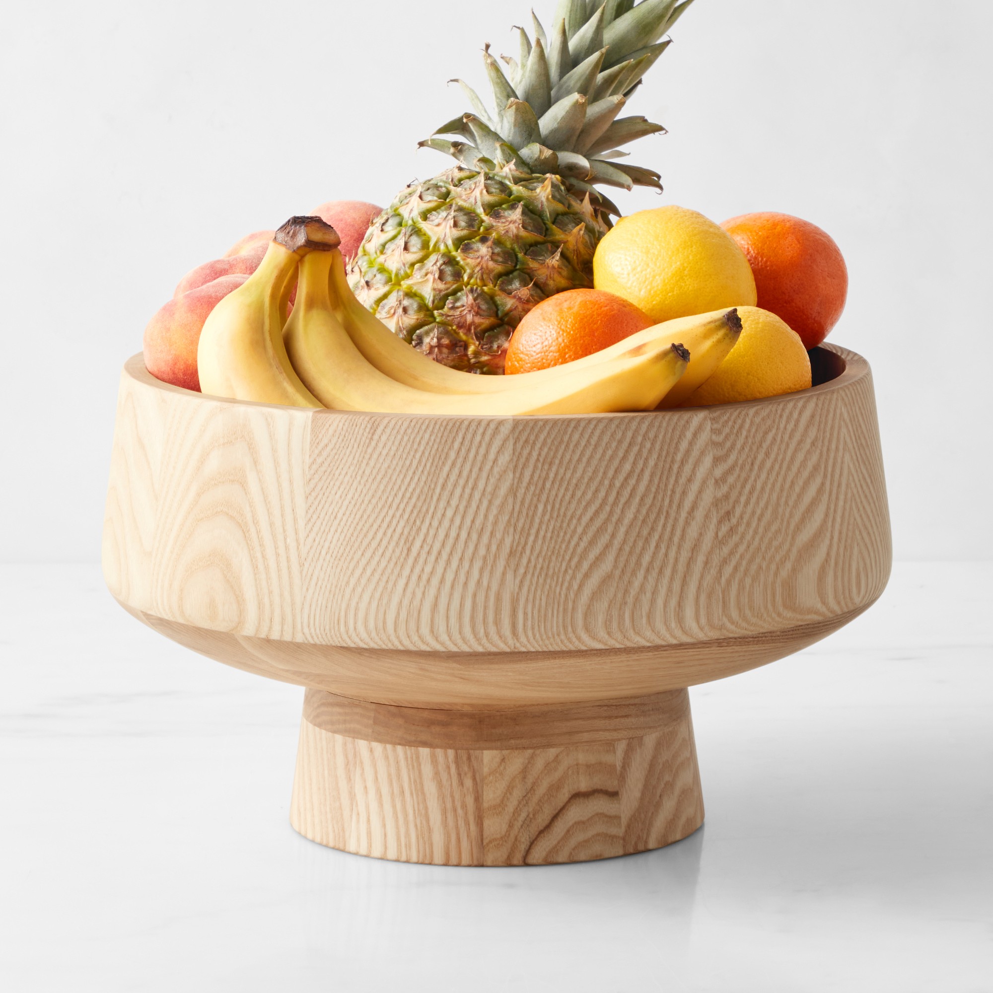 Hold Everything Ashwood Pedestal Fruit Bowl, Medium