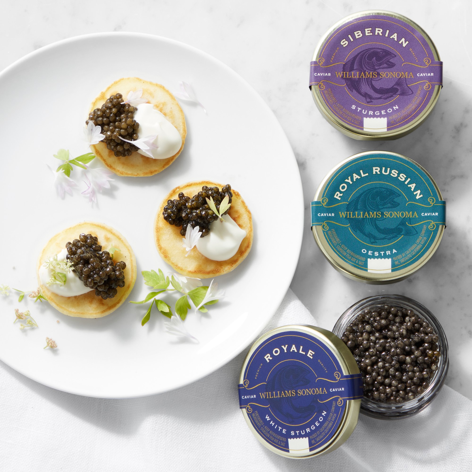 Williams Sonoma Premium Caviar Trio, 3-Oz.