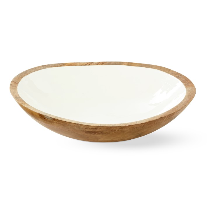 Wood and Lacquer Salad Bowl