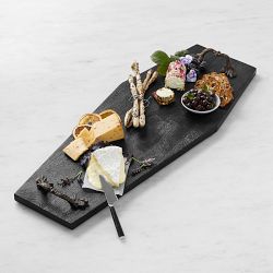 Coffin Cheese Board, Black Wood