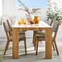 Larnaca Outdoor Natural Teak x All-Weather Weave Dining Side Chair
