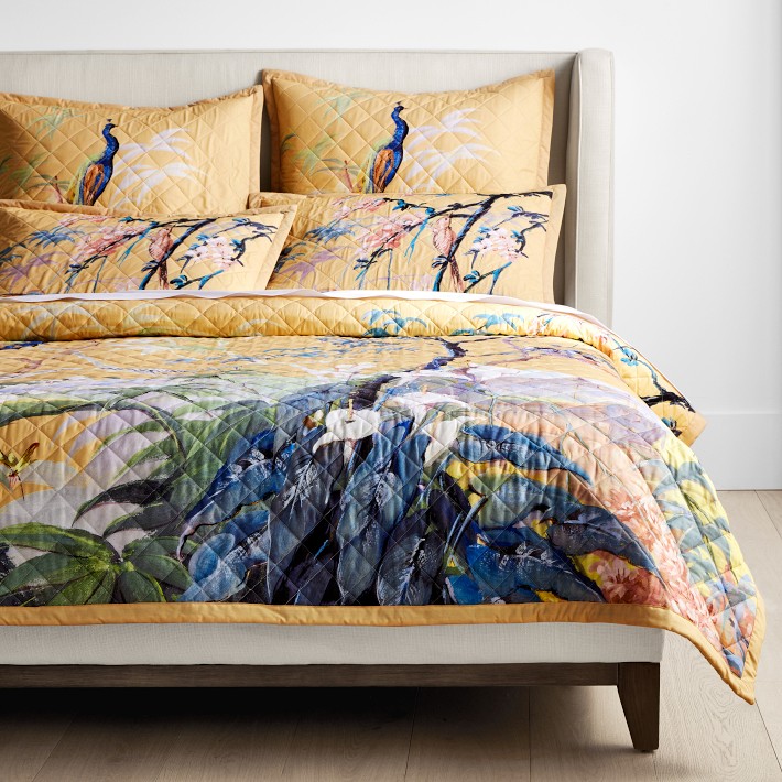 Painted Peacock Quilt &amp; Shams
