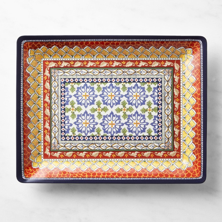 Sicily Red Melamine Rectangular Platter