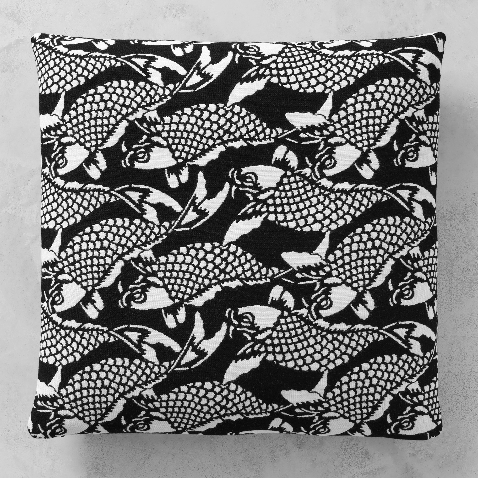 Koi Fish Jacquard Outdoor Pillow Cover