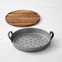Williams Sonoma Outdoor Stainless-Steel Round Skillet with Trivet