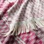 Checkered Stripe Jacquard Wool Throw