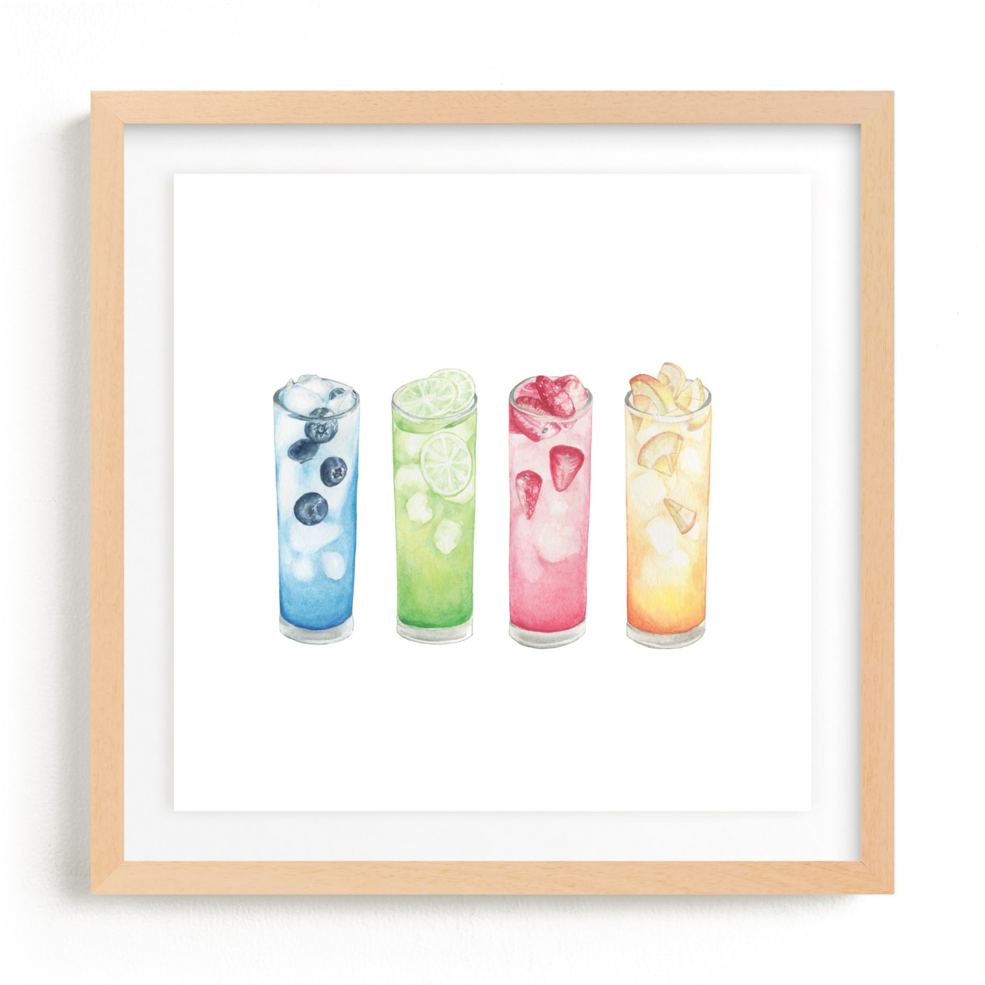 Watercolor Drinks Limited Edition Kitchen Art by Minted