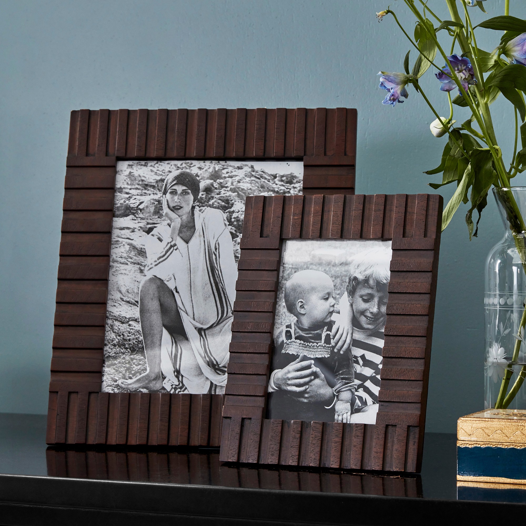 Wooden Ridged Picture Frames