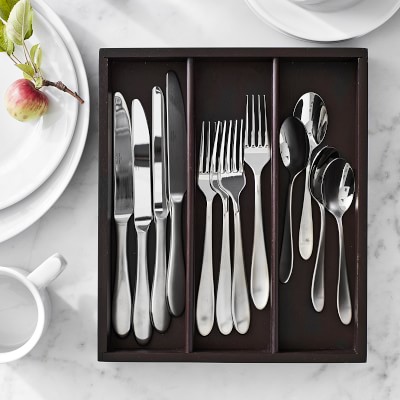 Williams Sonoma Pantry 36-Piece Silverware Set with Caddy