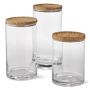 Williams Sonoma Olivewood &amp; Glass Canister