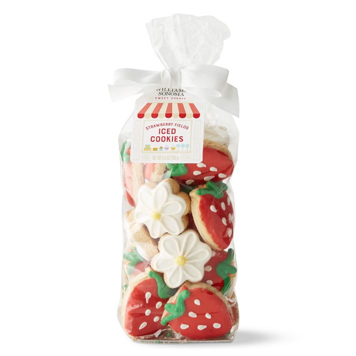 Williams Sonoma Strawberry &amp; Flower Mini Iced Cookies