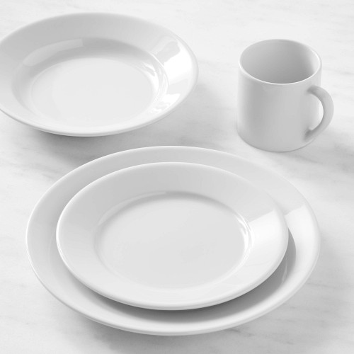 Apilco Tradition Porcelain 32-Piece Dinnerware Set with Pasta Bowl