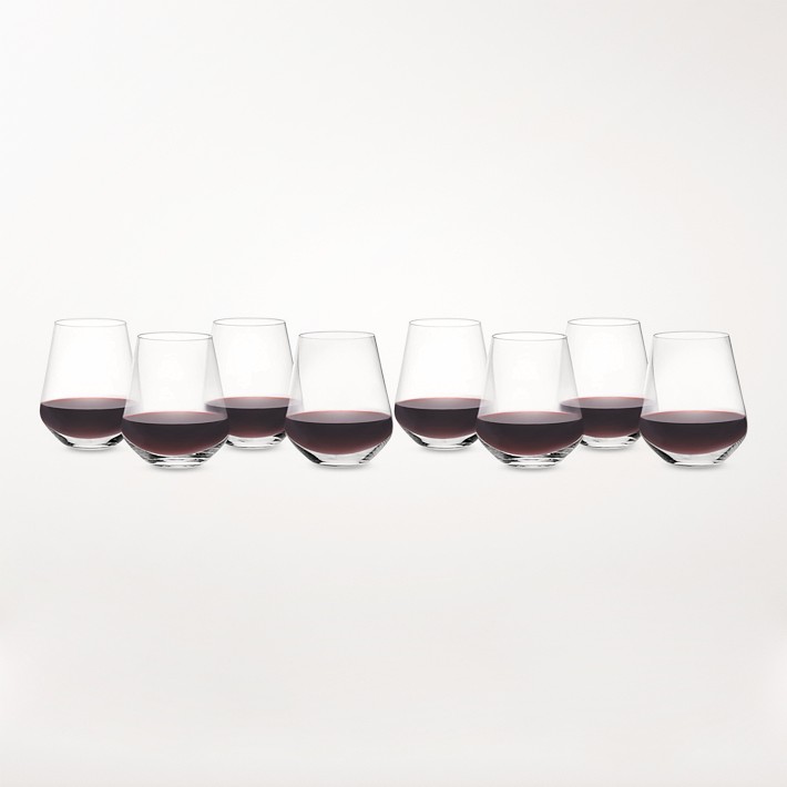 Williams Sonoma Estate Stemless Red Wine Glasses, Buy 6-Get 8 Set