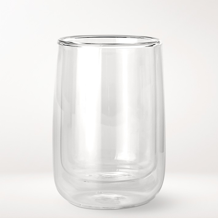 Double-Wall Glass Short Coffee Tumblers, Set of 4
