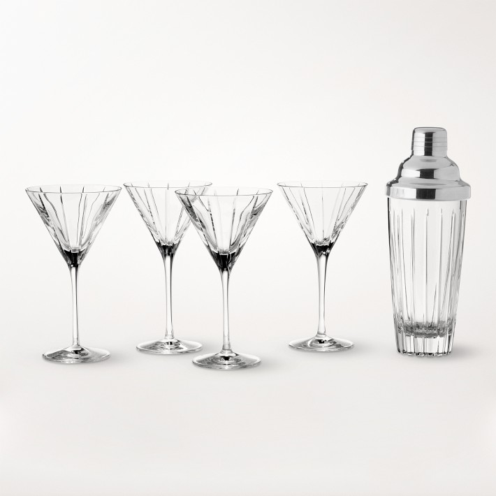 Dorset Cocktail Shaker &amp; Martini Glasses, Set of 4