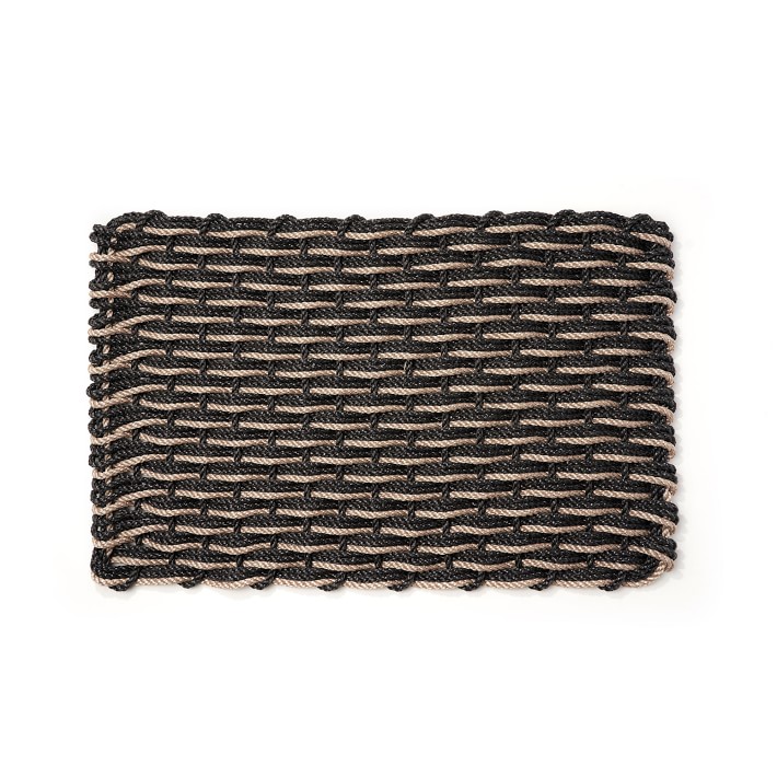 The Rope Co. Charcoal &amp; Charcoal &amp; Sand Doormat