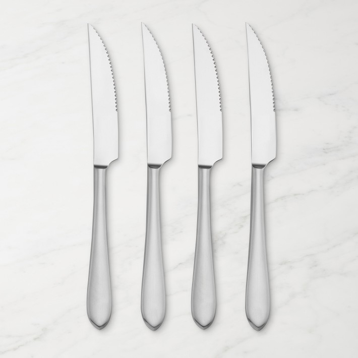 Robert Welch Flute Satin Steak Knives, Set of 4