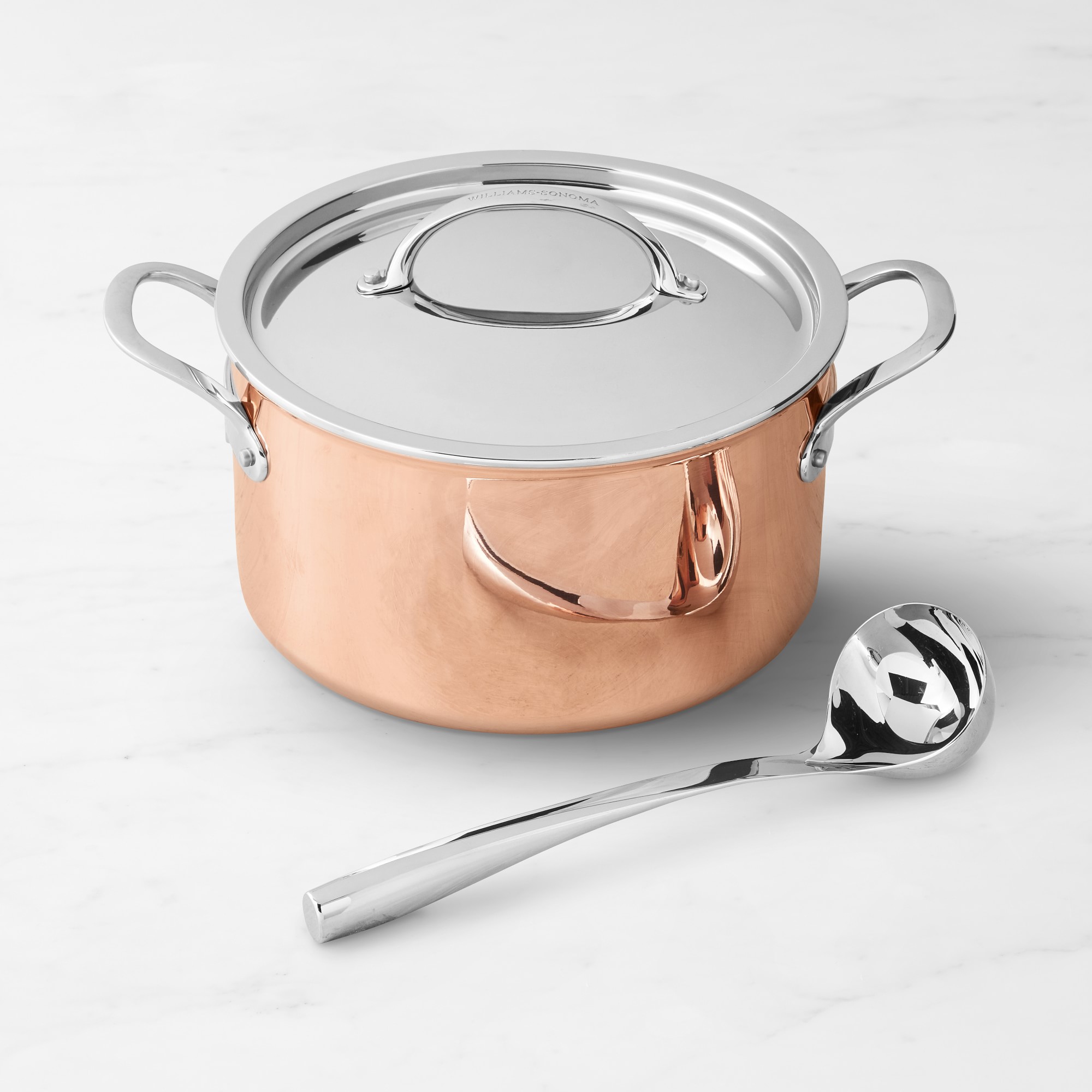 Williams Sonoma Thermo-Clad™ Copper Soup Pot & Ladle, 8-Qt.