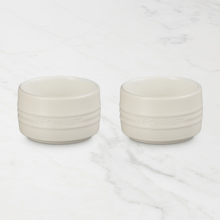 Le Creuset Stoneware Round Straight Wall Ramekin, Set of 2, Brioche