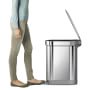 simplehuman&#8482; 45-Liter Slim Hands-Free Kitchen Step Trash Can with Liner Rim