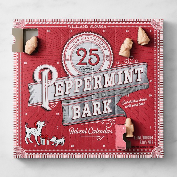 Williams Sonoma Peppermint Bark Advent Calendar Gourmet Chocolate