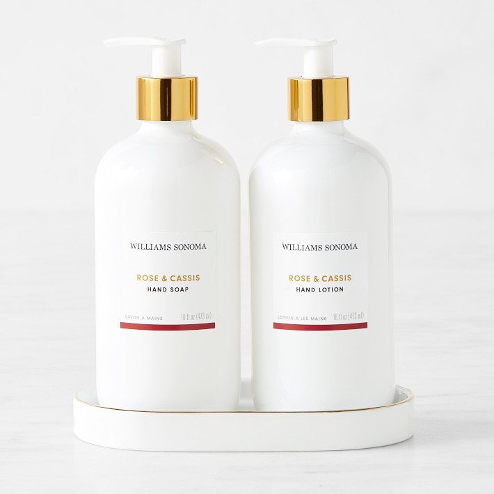Home Fragrance Rose and Cassis 3-Piece Hand Soap and Lotion Set