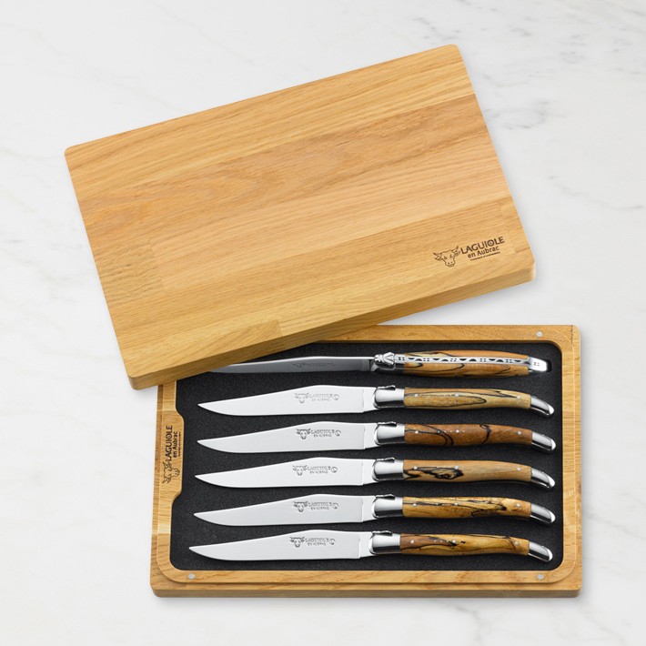 Laguiole en Aubrac 6- Piece Aubrac Wood Steak Knives, Set of 6