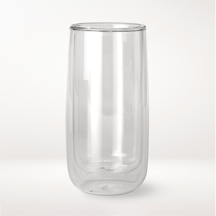 Double-Wall Glass Tall Coffee Tumblers, Set of 4