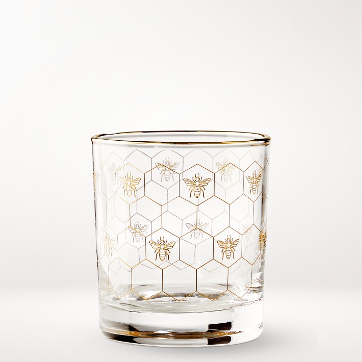 Honeycomb Double Old-Fashioned Glasses | Williams Sonoma